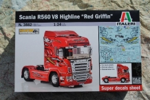 images/productimages/small/Scania R560 V8 Highline Red Griffin Italeri 3882 voor.jpg